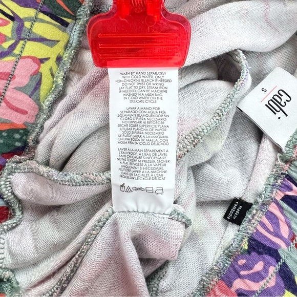 Cabi Bright Tropical Print Snappy Joggers Pants #5966 Pockets Size Small‎ - Picture 7 of 7